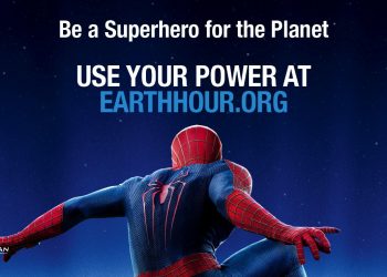 Earth Hour 2014, la locandina della campagna con Spiderman