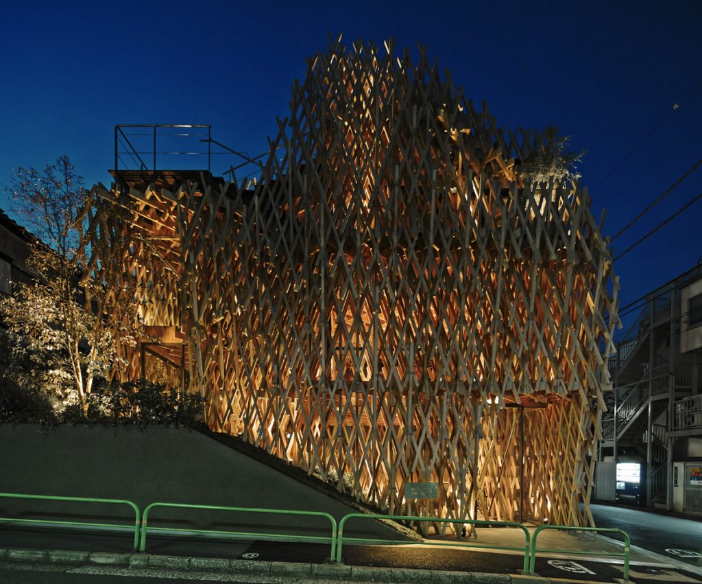 L'edificio dell'architetto Kengo Kuma