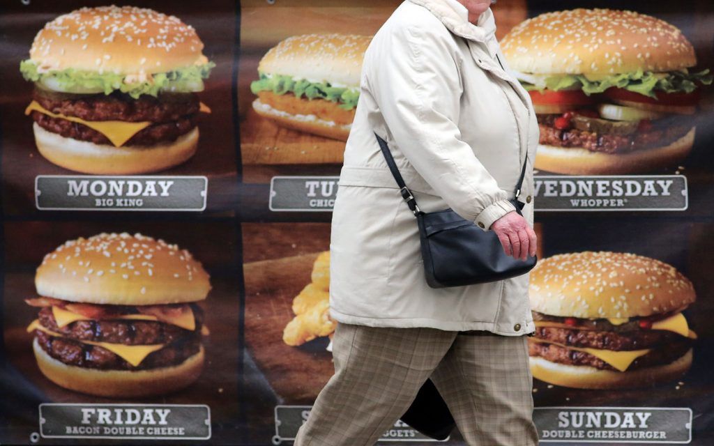 La vetrina di un fastfood