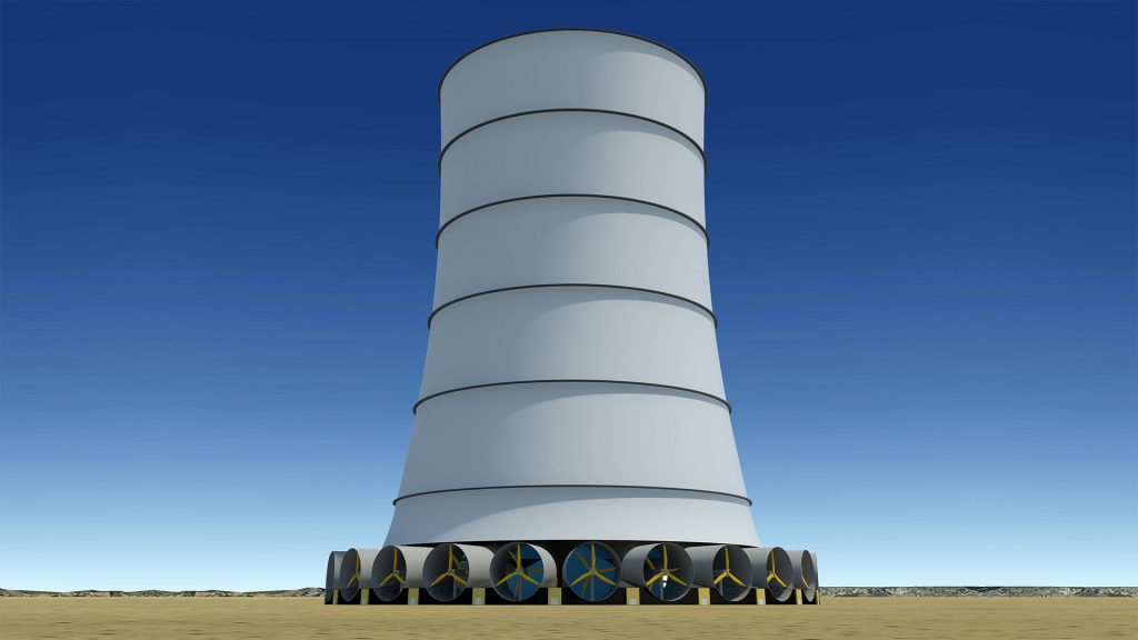 La solar wind energy tower