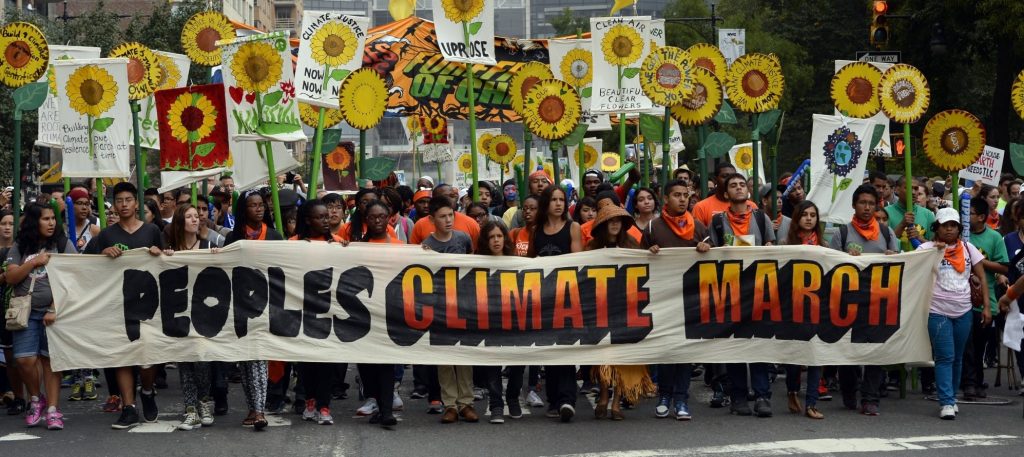 Un'immagine della Climate March