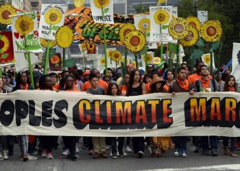 Un'immagine della Climate March