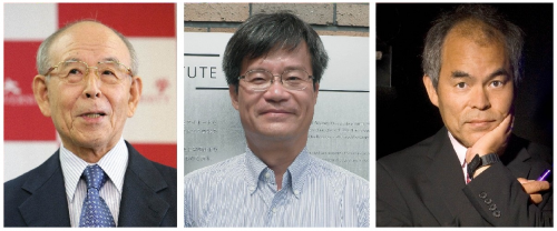 I tre scienziati giapponesi vincitori del premio Nobel 2014 per la Fisica