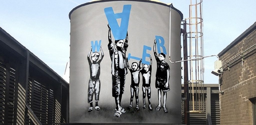 Una delle opere di The Water Tank Project