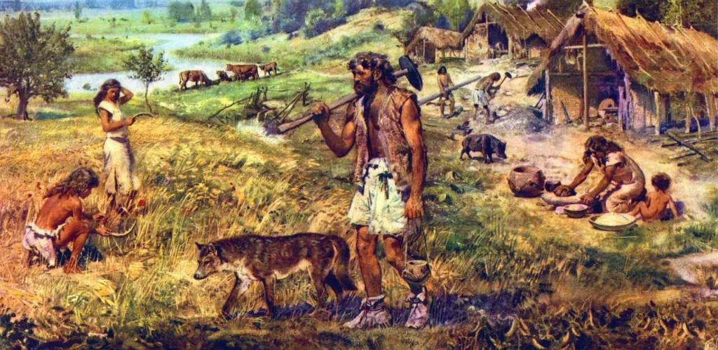 Un villaggio di uomini del Neolitico (foto: www.thehistorytemple.com)