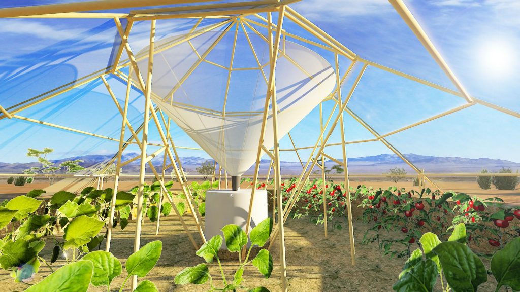 Un rendering della speciale tenda Roots Up