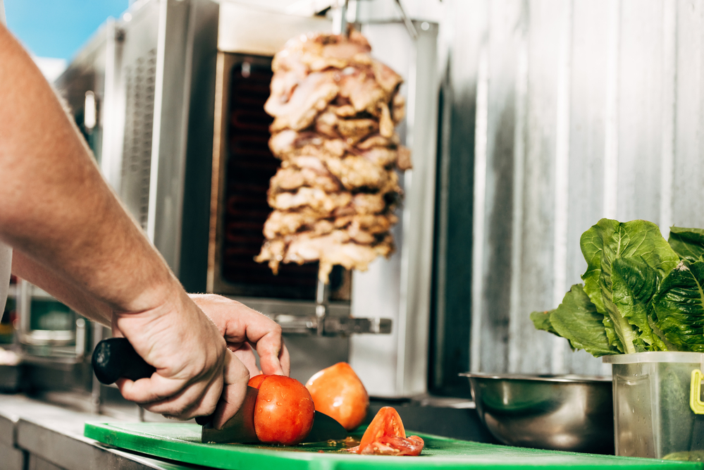 preparazione del kebab