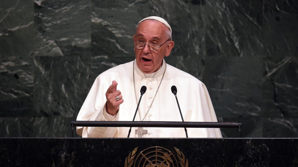 Papa Francesco all'ONU (foto: www.vita.it)