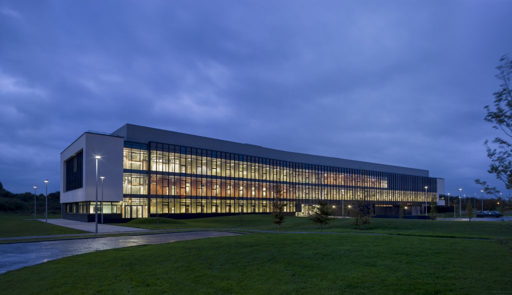 NUIGBiosciencesResearchBuilding_WarrenJagger_NightExteriorView