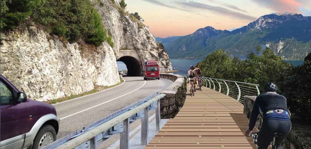 Pista ciclabile lago di Garada