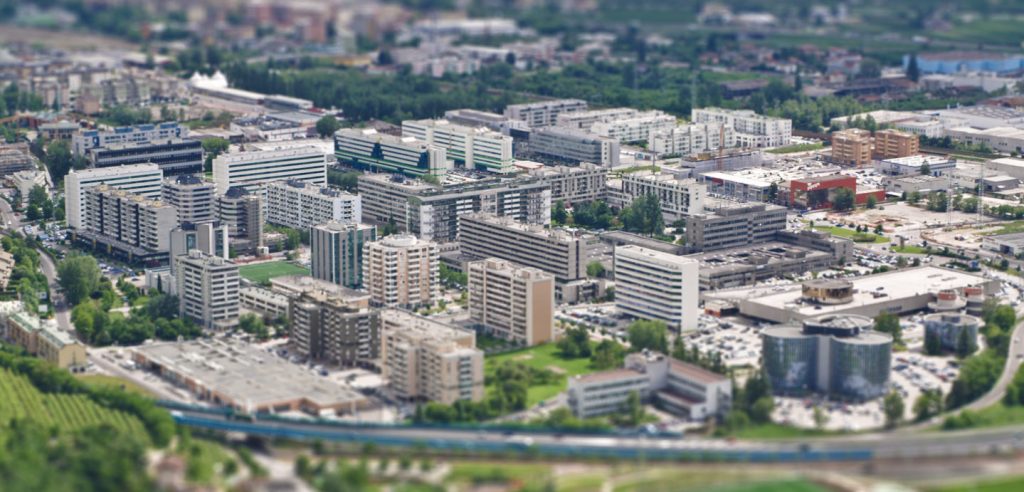 Vista dall'alto di Trento Nord