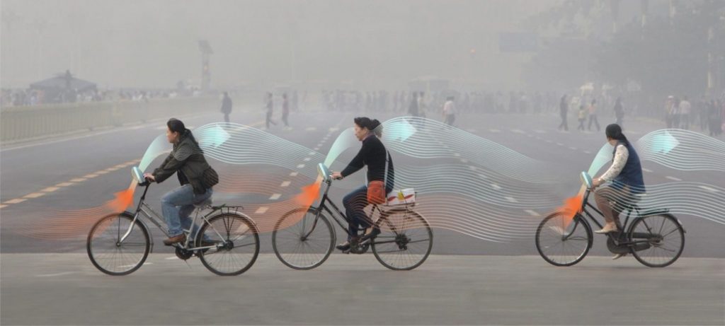 bicicletta mangia smog