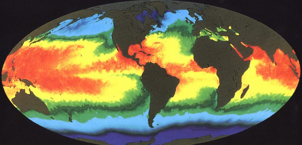 temperatura degli oceani